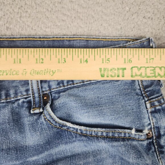 Levi's 569 Jeans Men's 34x30 Blue Loose Fit Straight Leg Distressed Denim Pants - Picture 3 of 16